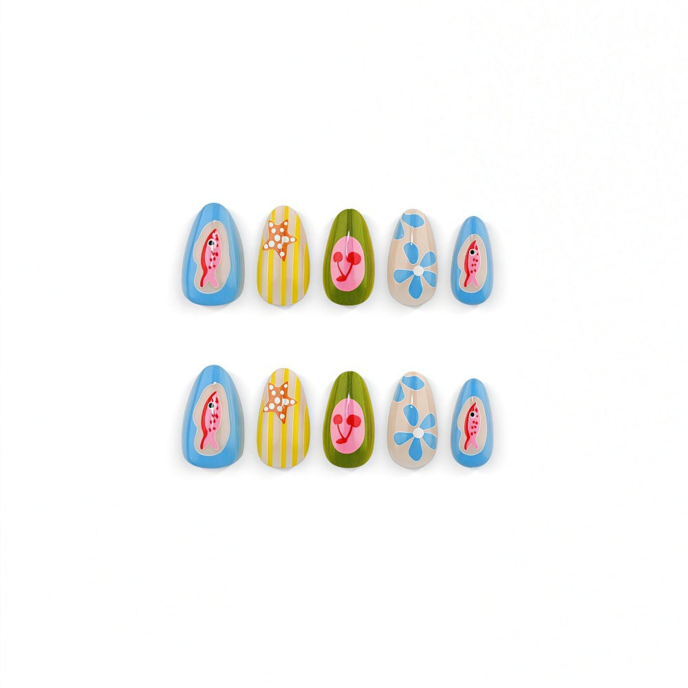 Artificial Nails in Creative Summer Design Bowlift
