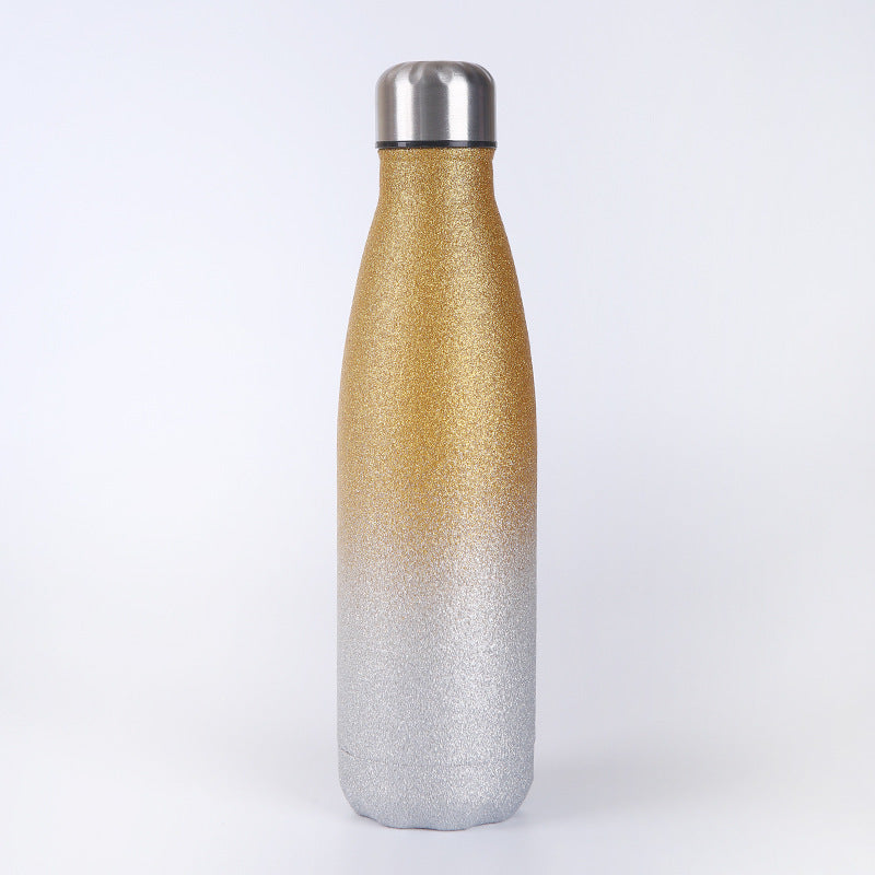 Ladies Insulated Water Bottle with Elegant Glitter Surface Bowlift