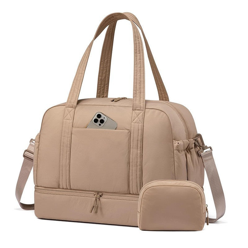 Multi-functional Sports Bag with Separate Cosmetic Pouch Bowlift