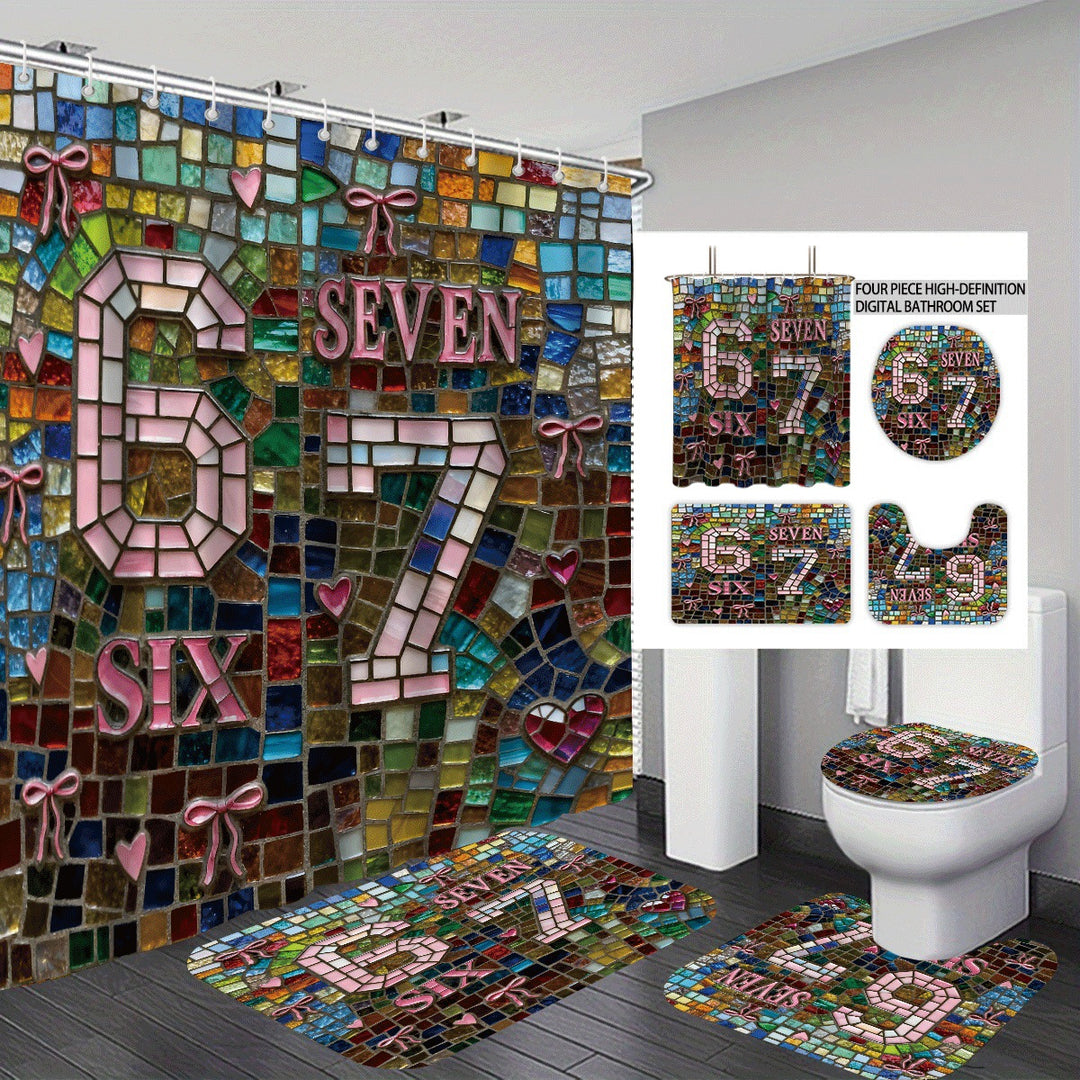 Colorful Dessert-Themed Bathroom Set Bowlift
