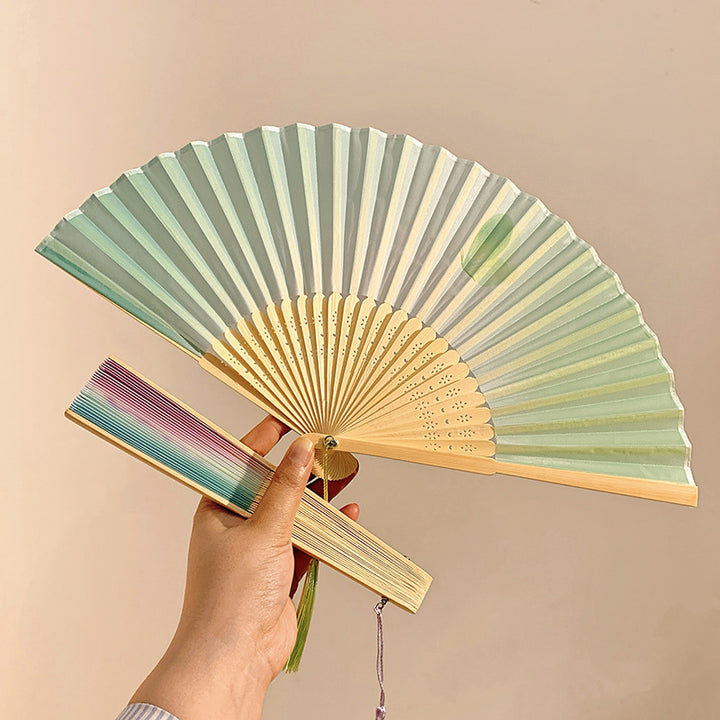Hand fan made of high-quality paper and bamboo Bowlift
