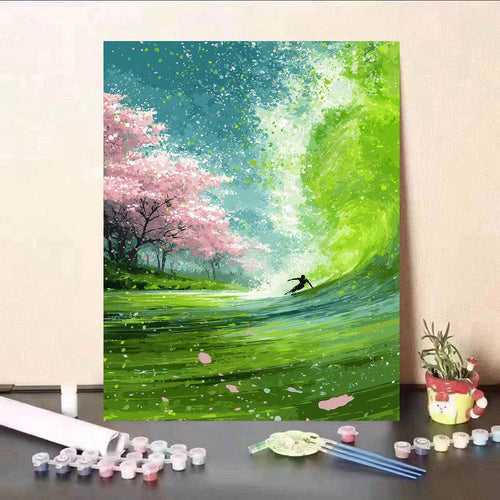 Dynamic Wave Art Canvas Print Bowlift
