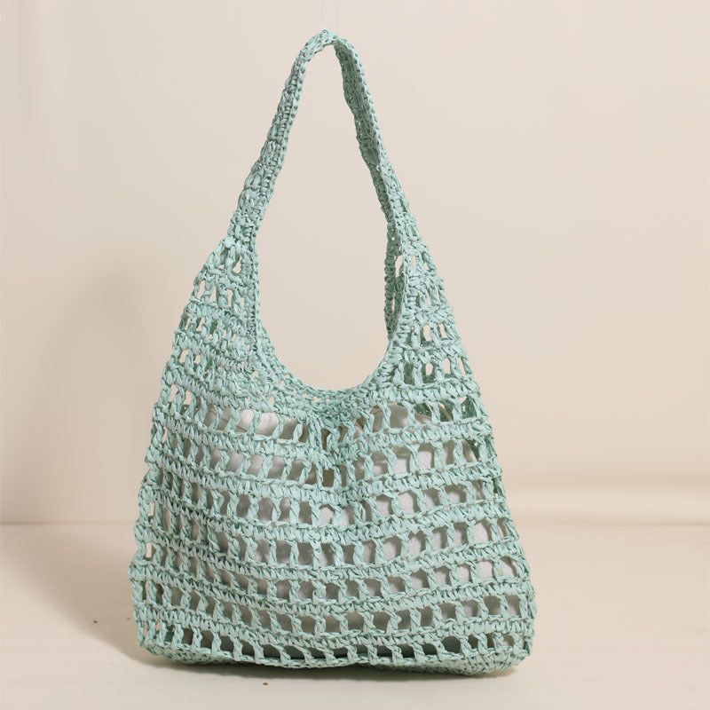 Trendy net tote bag with gathered design Bowlift