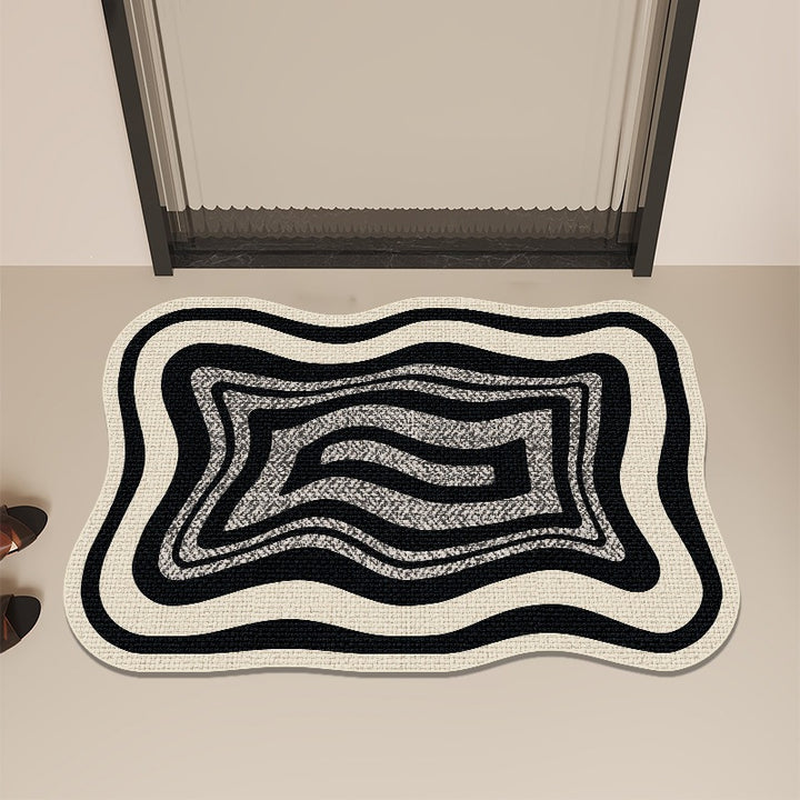 Modern Abstract Contoured Floor Mat