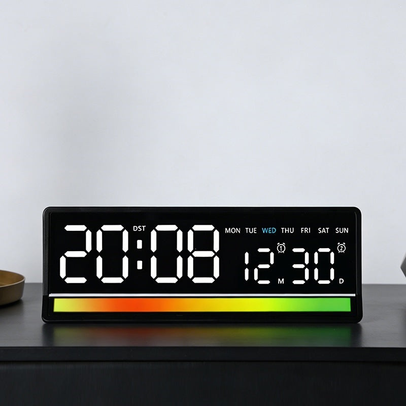 Digital alarm clock with clear LED display and date display Bowlift