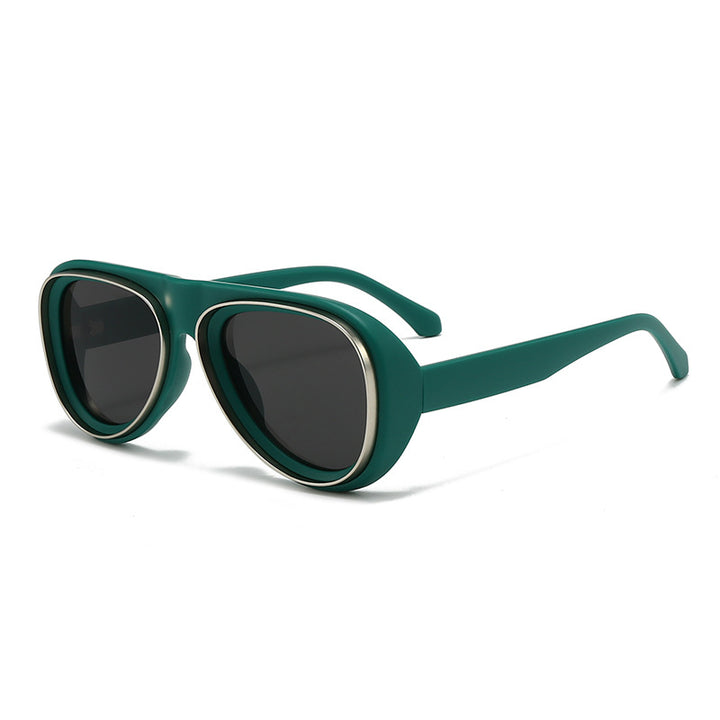 Women's fashionable retro sunglasses with wide frame Bowlift
