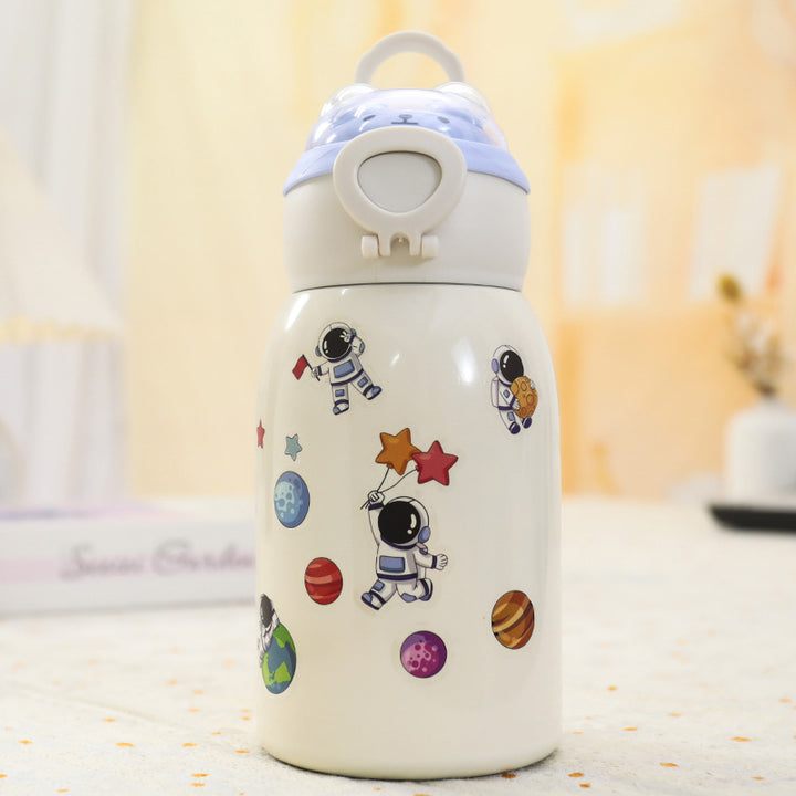 Ladies Insulated Drinking Bottle in Intergalactic Astronaut Design Bowlift