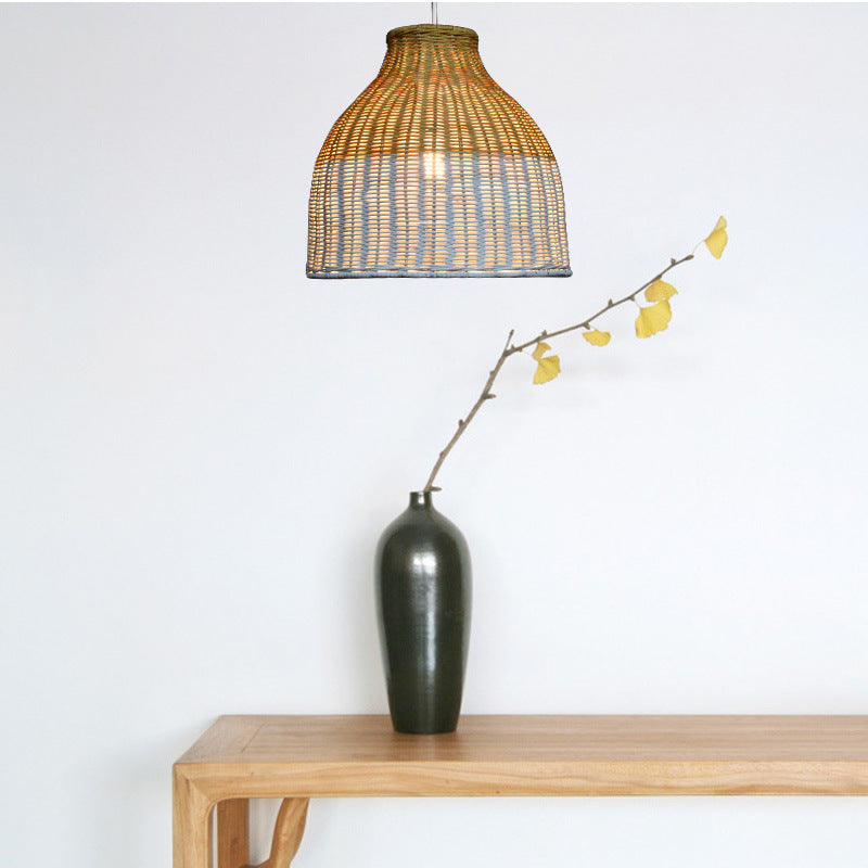 Woven Pendant Light Fixture Bowlift