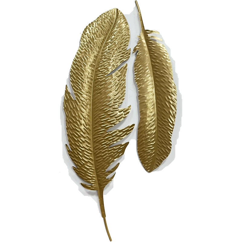 Decorative Metal Feather Wall Art Bowlift