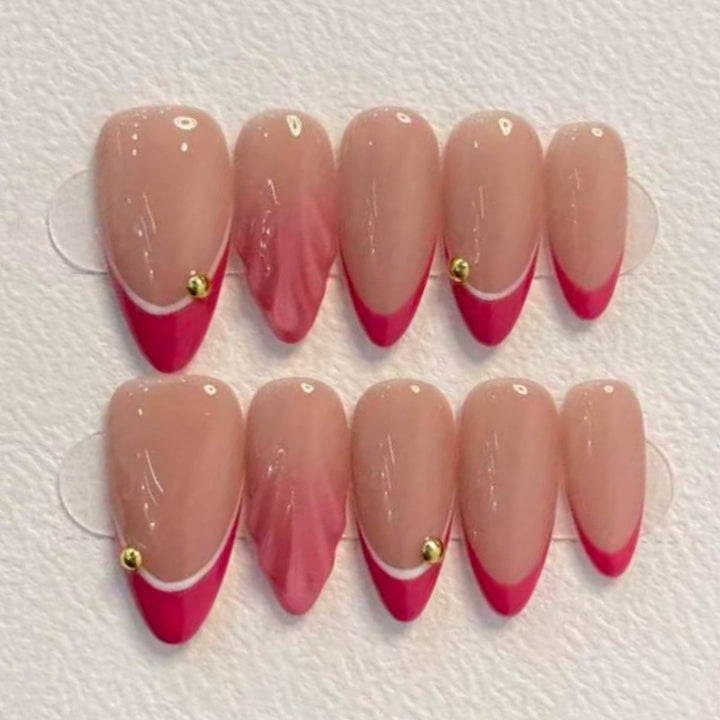 Nature-Themed Artistic Press-On Nail Set Bowlift
