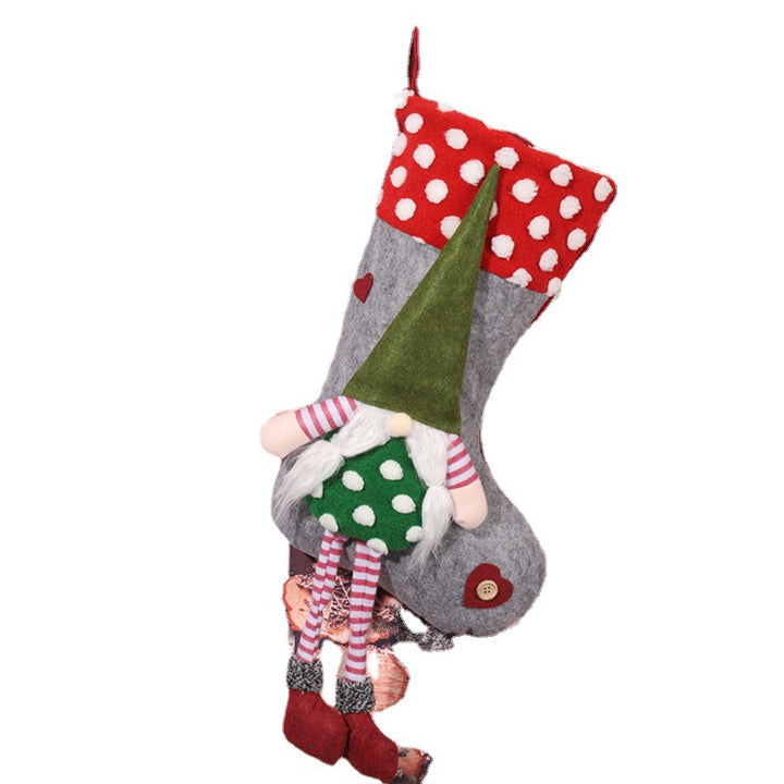 Playful Christmas stocking with gnome motif Bowlift