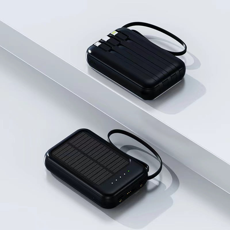Solar-powered power bank with high capacity and multifunctional connections Bowlift
