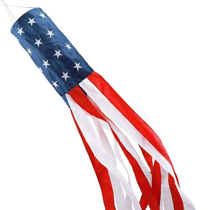 Unisex nan patriotic flag-style outdoor windsock streamer with reinforced ripstop fabric Bowlift