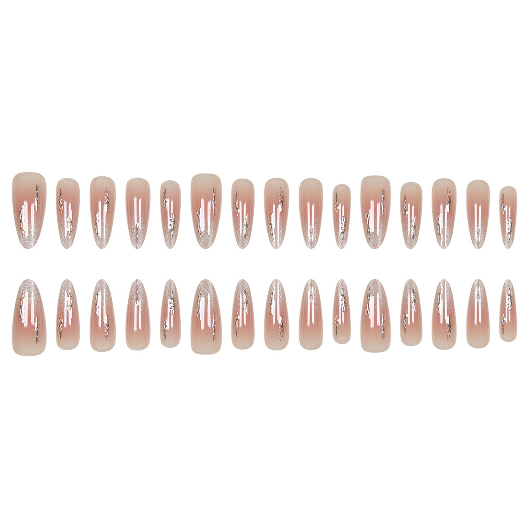 Elegant Stiletto Press-On Nails with Glitter Accents Bowlift 1789085706
