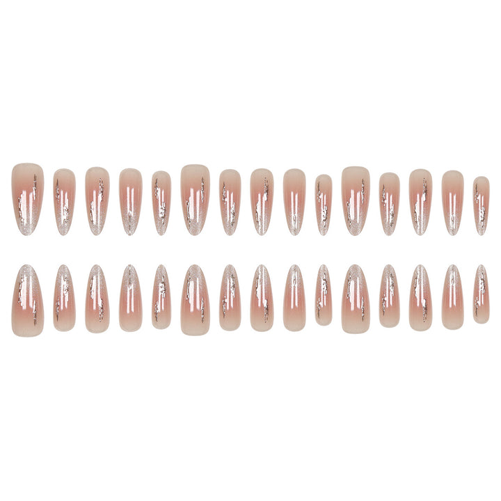 Elegant Stiletto Press-On Nails with Glitter Accents Bowlift 1789085706