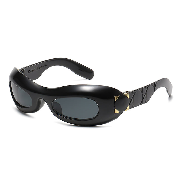 Women's futuristic designer sunglasses with innovative Bowlift frame