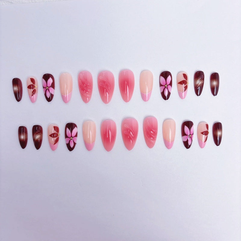 Artificial Nail Set with Decorative Nail Design Bowlift