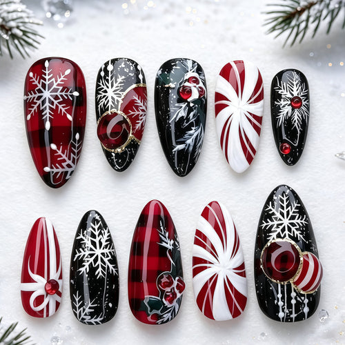 Christmas Art Nails in Festive Design Bowlift