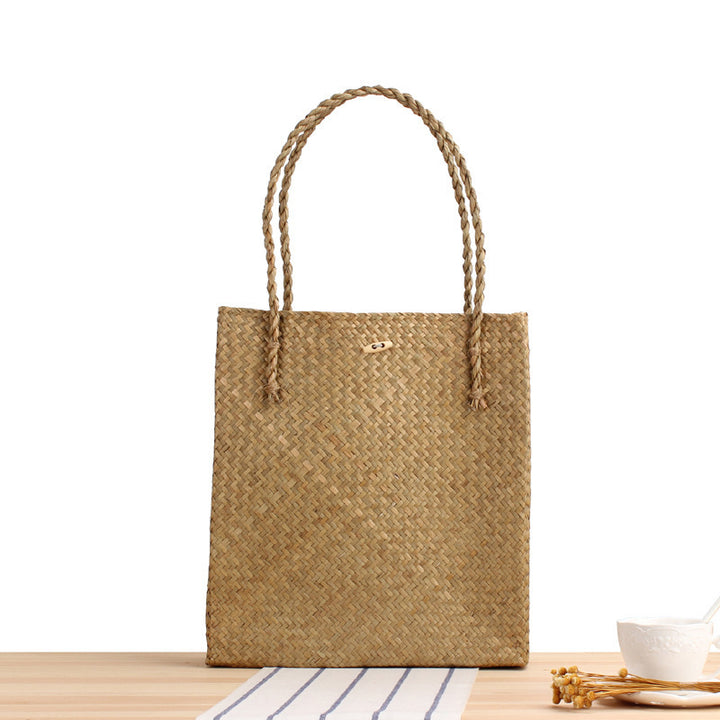Hand-knotted tote bag made of natural wicker Bowlift