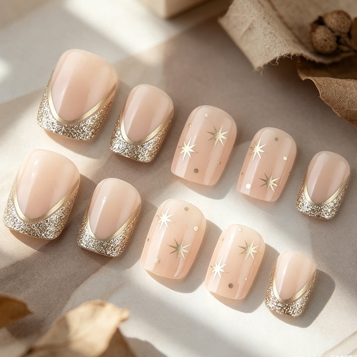 Luxurious Star-Embellished Nail Art Set Bowlift