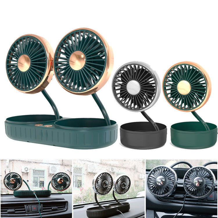 Portable Dual-Head Car Cooling Fan Bowlift