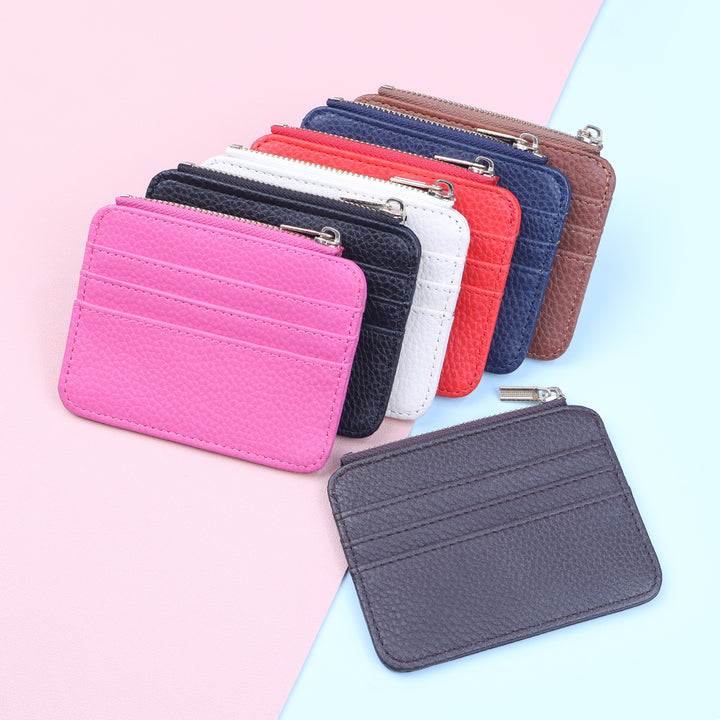 Leather Zippered Card Holder