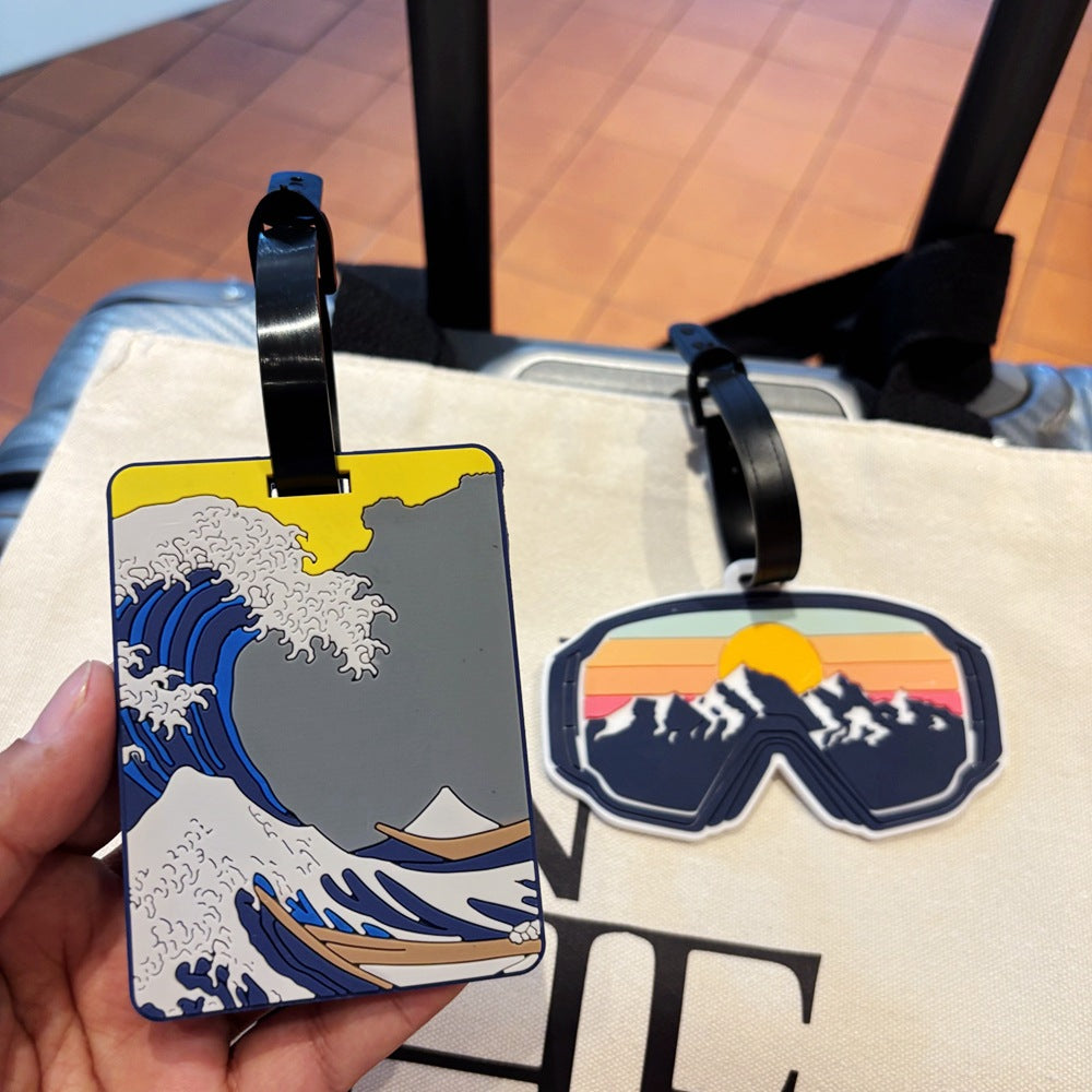 Mountain View Ski Goggles Luggage Tag Bowlift