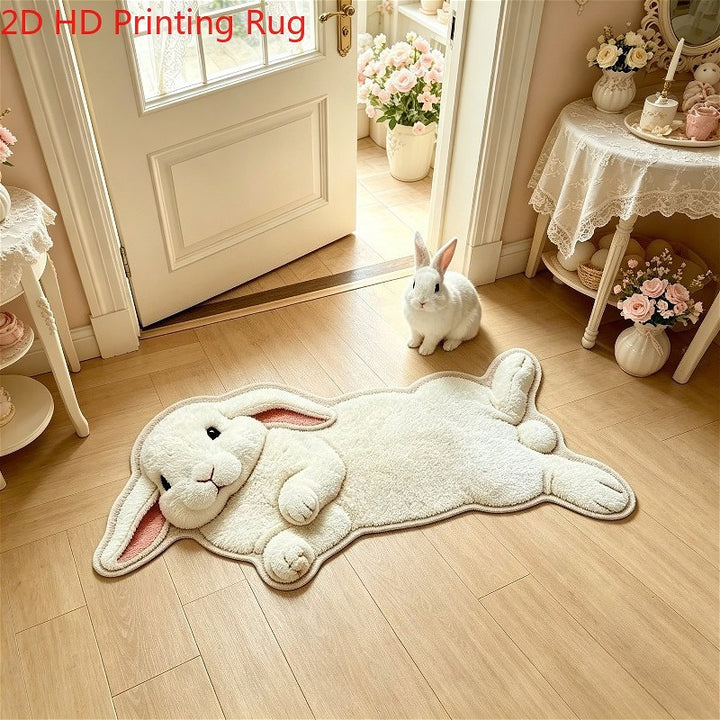 Rabbit-shaped Decorative Rug