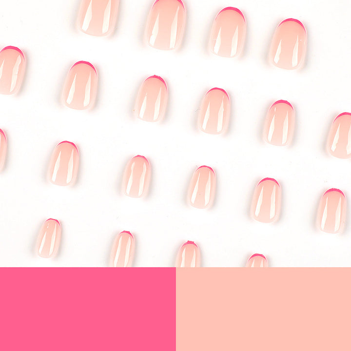 Artful Nail Extensions with Gradient and Accents Bowlift