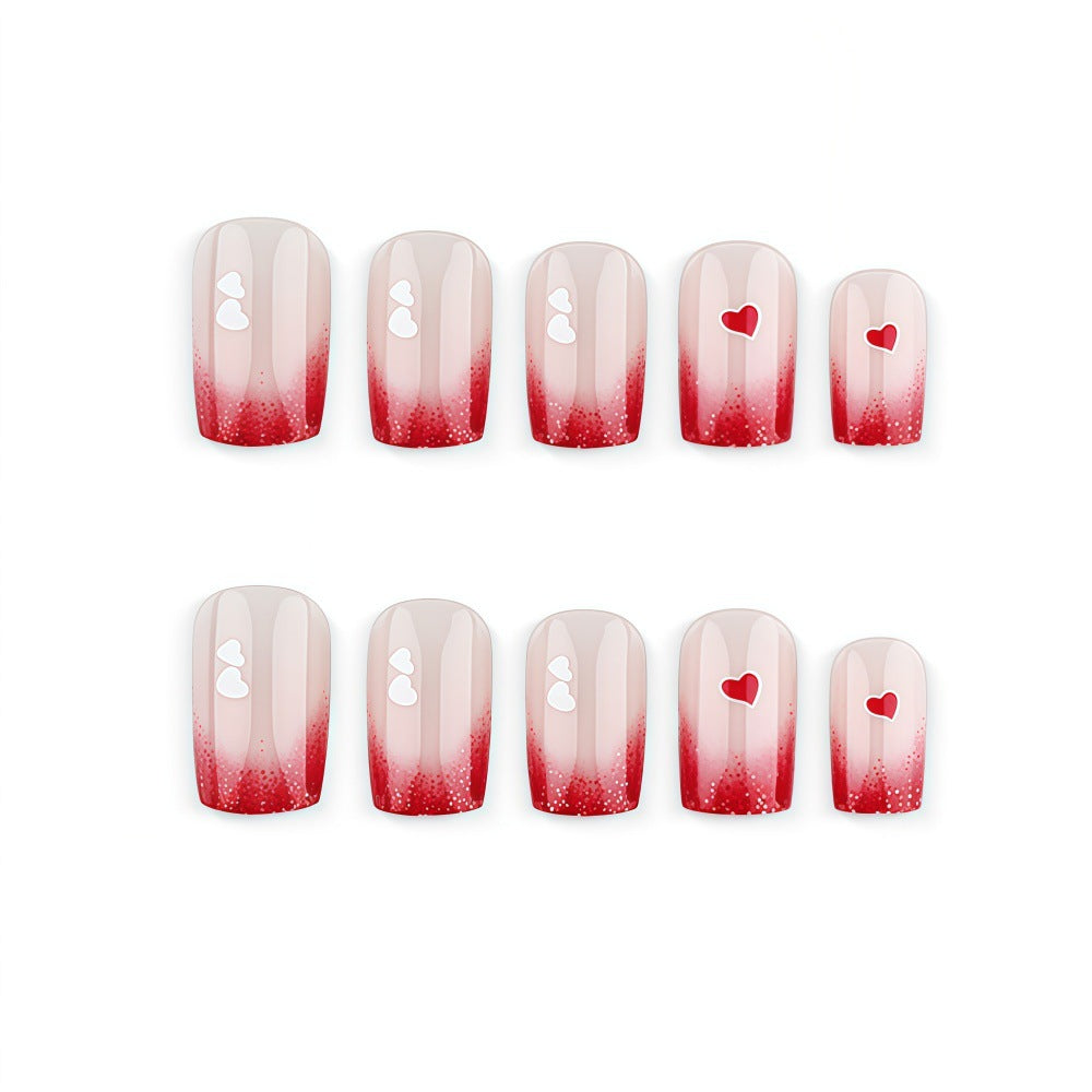 Romantic Nail Art with Heart Motifs Bowlift