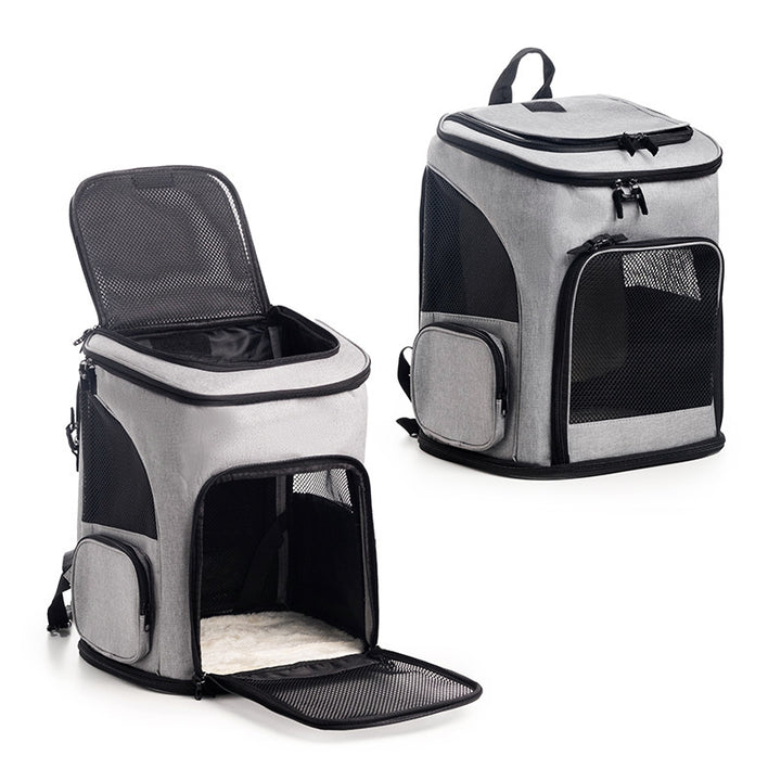 Cat transport backpack with breathable mesh panels Bowlift