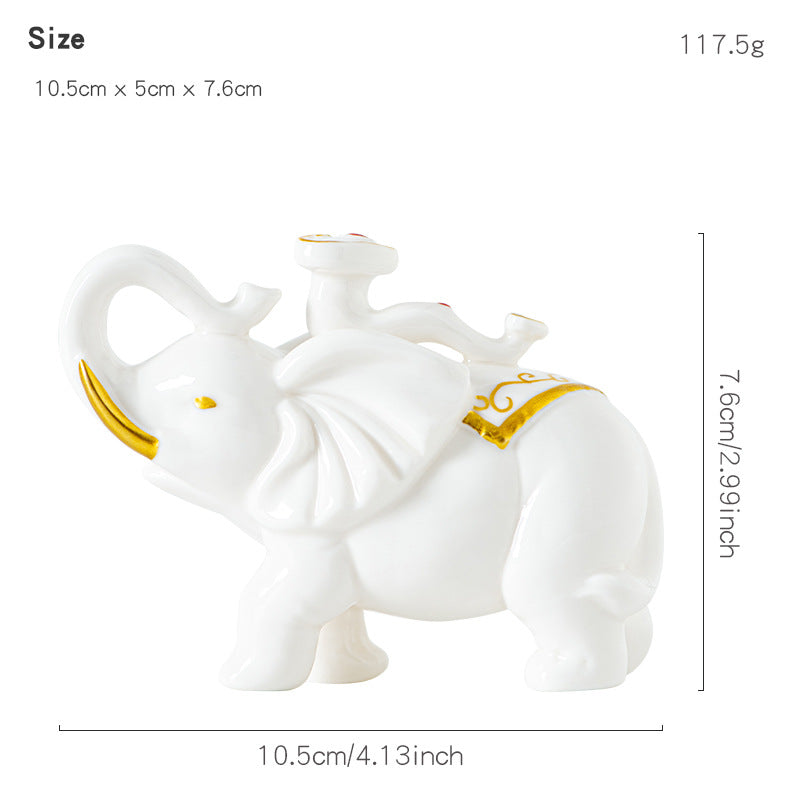 Elegant elephant figurine made of high-quality ceramic Bowlift