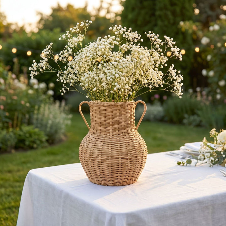 Handcrafted decorative basket made of natural weave Bowlift