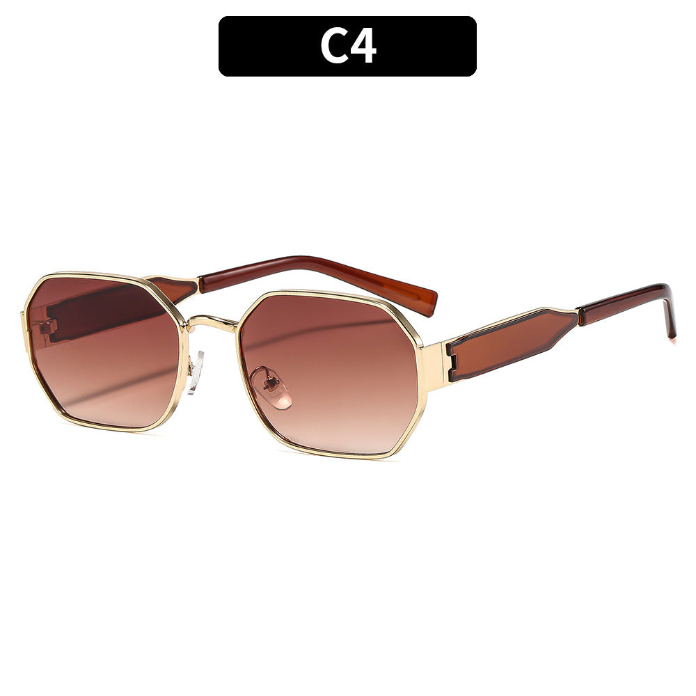 Stylish Hexagonal Frame Sunglasses