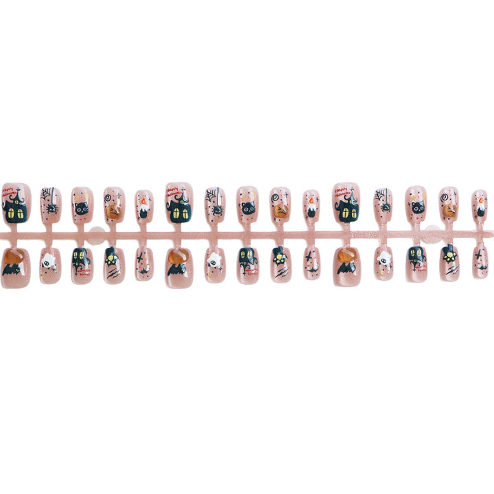 Creative Halloween-Themed Press-On Nail Art Set Bowlift