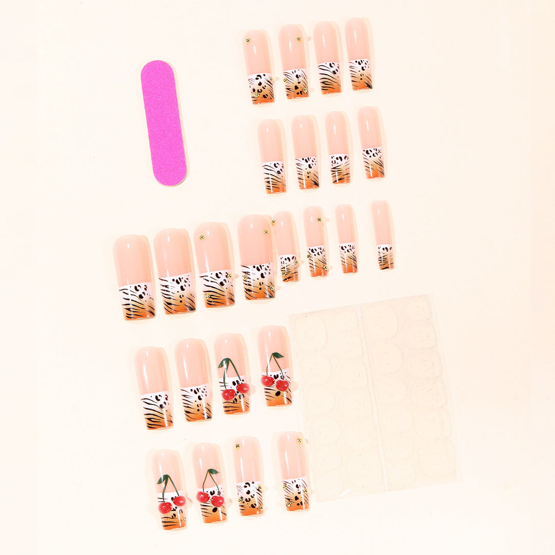 Artistic Safari Print Nail Art Extensions Bowlift