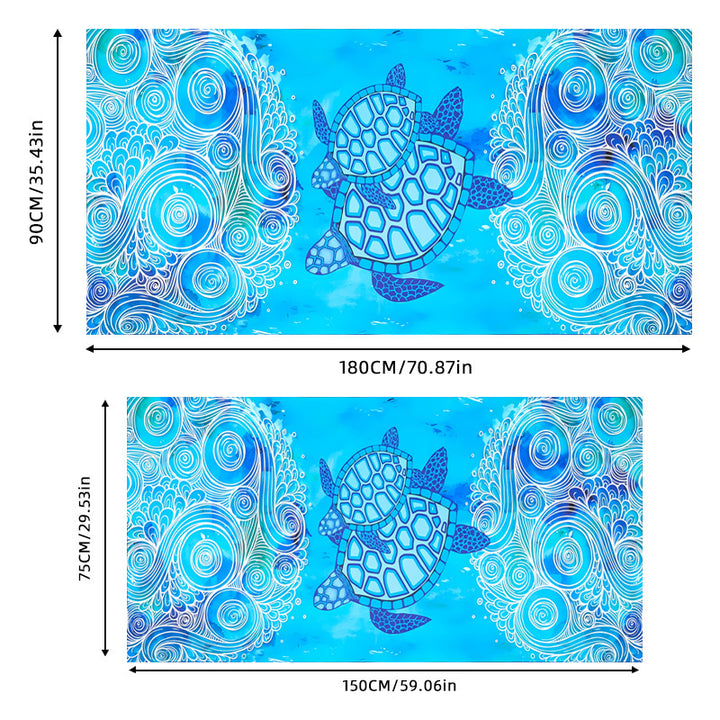 Microfiber beach towel with exclusive turtle motif Bowlift