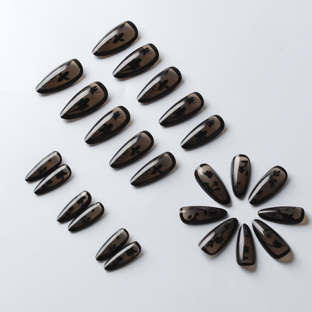 Elegant Floral Design Press-On Nails Bowlift