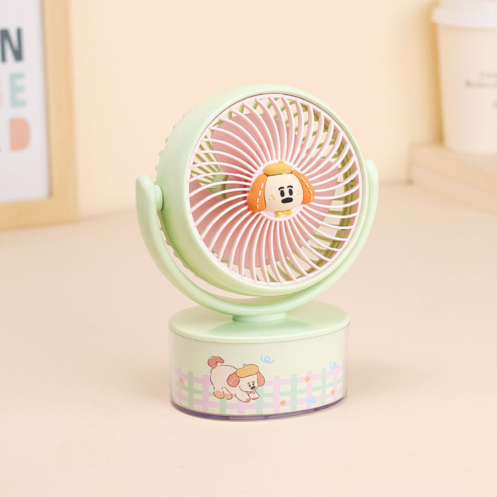 Ladies compact handheld fan with cute animal design Bowlift