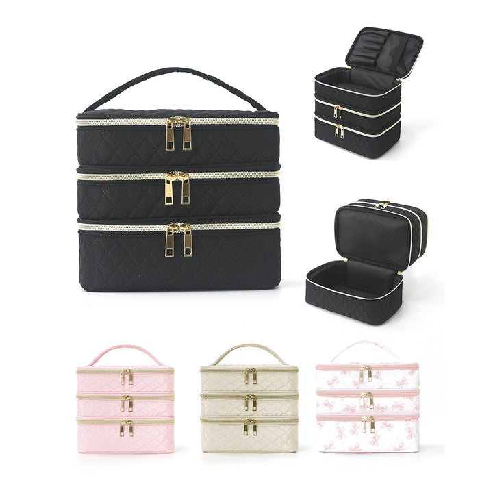 Cosmetic organizer bag with multiple compartments Bowlift