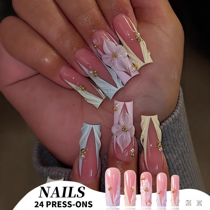 Decorative Press-On Nail Art Bowlift