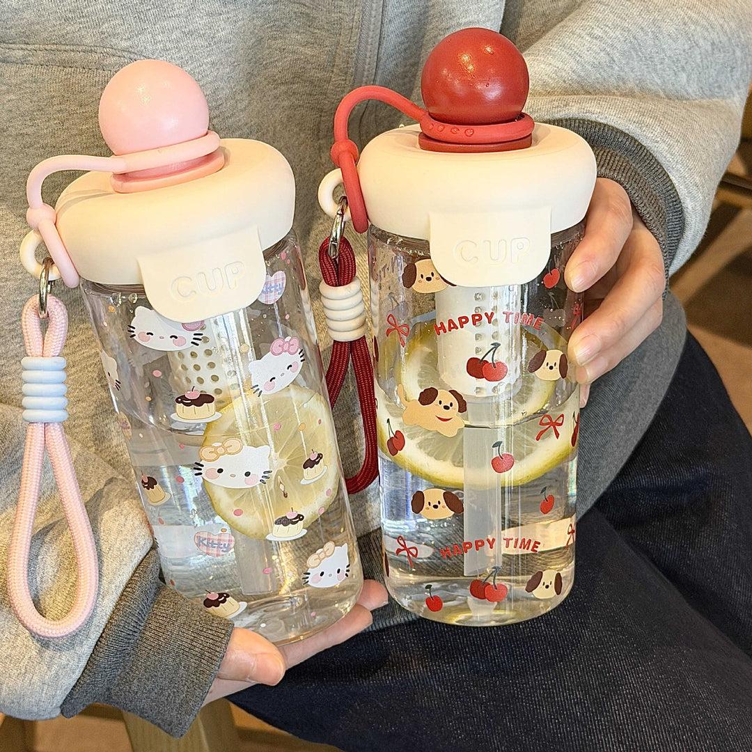 Women's Creative Water Bottle with Casual Design Bowlift