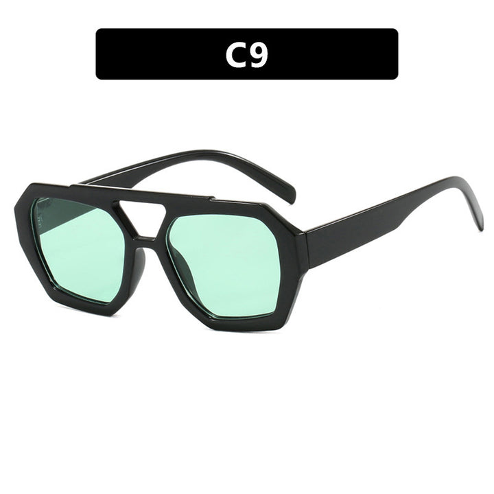 Women's geometric sunglasses made of durable plastic with polarized lenses Bowlift