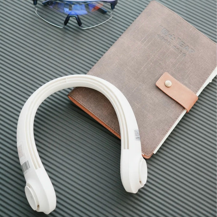 Unisex nan ergonomic neck fan bladeless with rechargeable battery, quiet motor, and adjustable airflow Bowlift