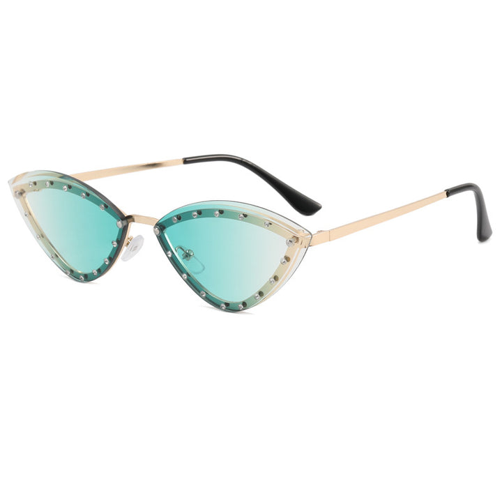 Women's Cat-Eye Sunglasses with Glitter Details Bowlift