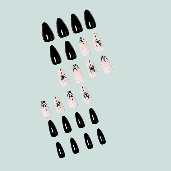 Artistic nail art with spider motif Bowlift