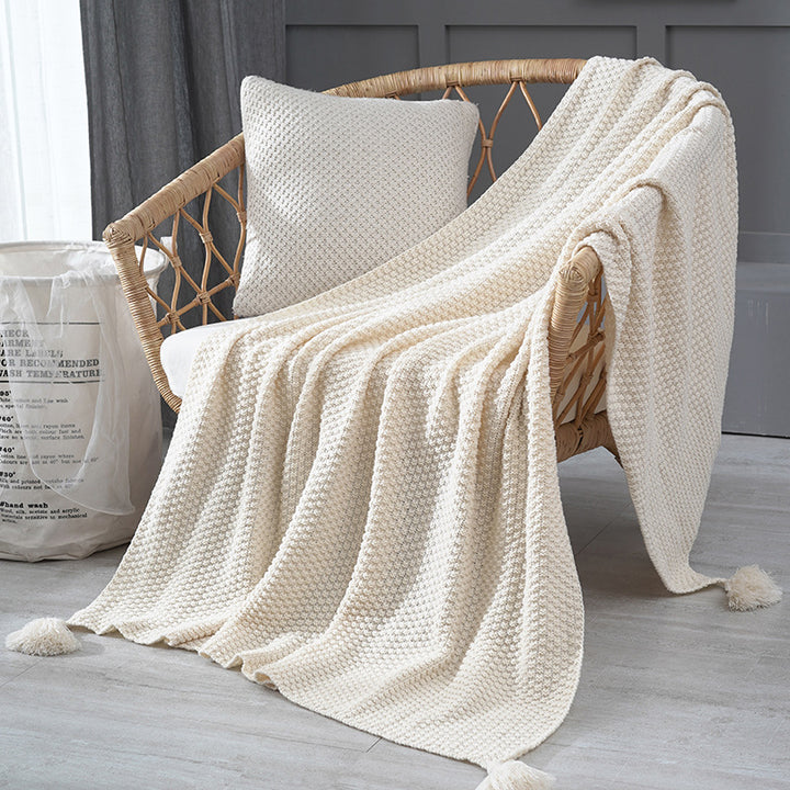 Ladies Elegant Waffle Structure Blanket Bowlift