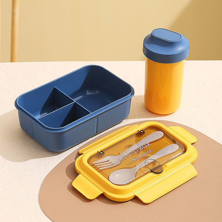 Leakproof Compartmentalized Kids Bento Lunchbox with Removable Round Soup Bowl and Utensil Storage Bowlift