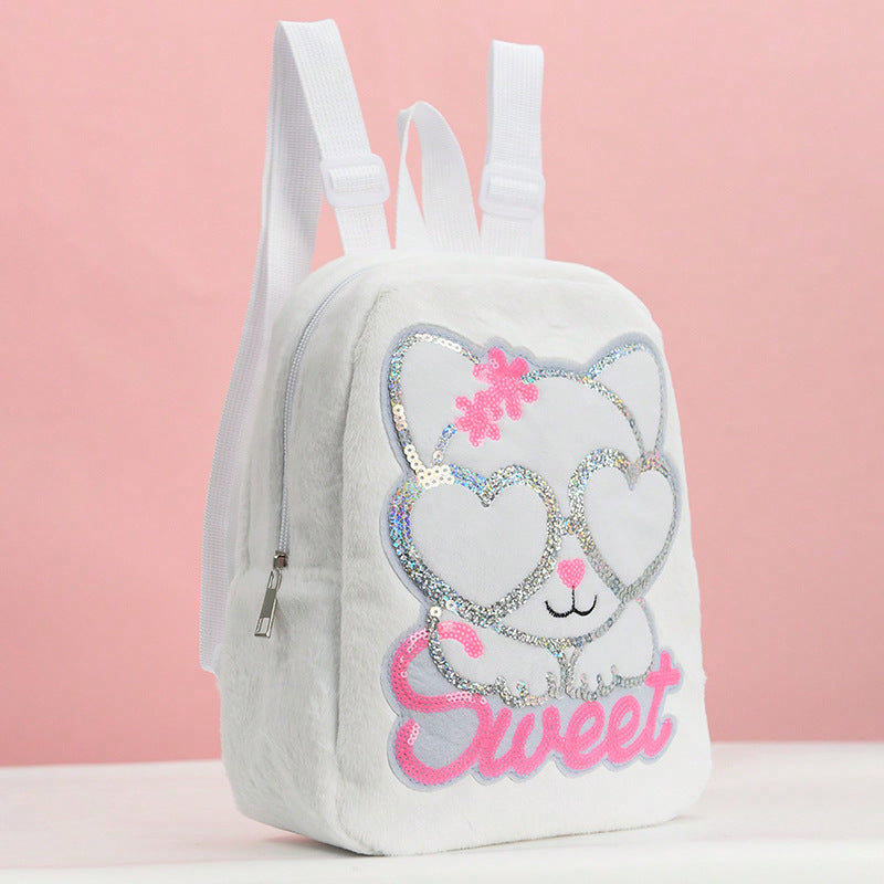 Plush backpack with animal design Bowlift