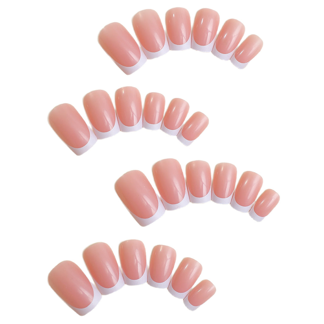 Press-On French Tip Nail Set Bowlift